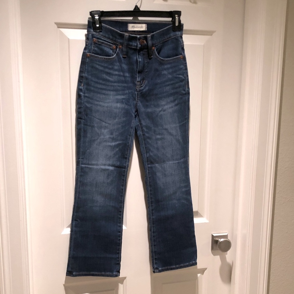 Madewell Calu Demi-Boot Cut Blue Jeans